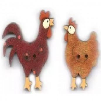 Декоративные пуговицы Курицы AURORA AU-B4752 Декоративные пуговицы Курицы AURORA AU-B4752