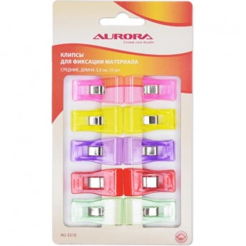 Клипсы для фиксации материала средние AURORA AU-C3310 Клипсы для фиксации материала средние AURORA AU-C3310